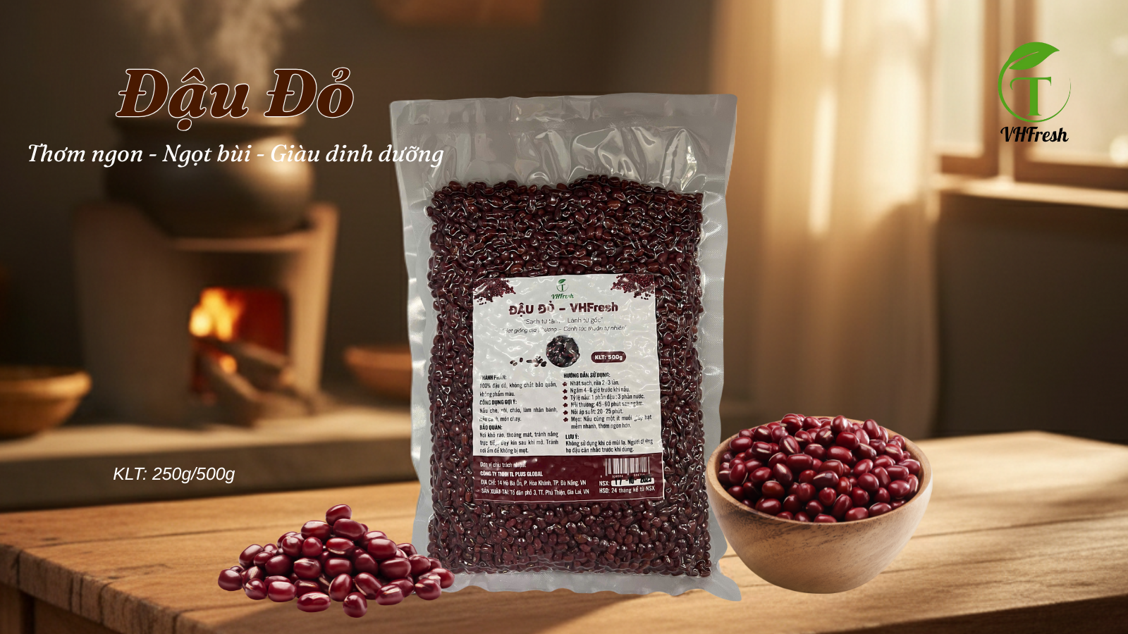 Đậu đỏ VHFresh – Hạt dinh dưỡng sạch từ thiên nhiên, tốt cho sức khỏe và sắc đẹp