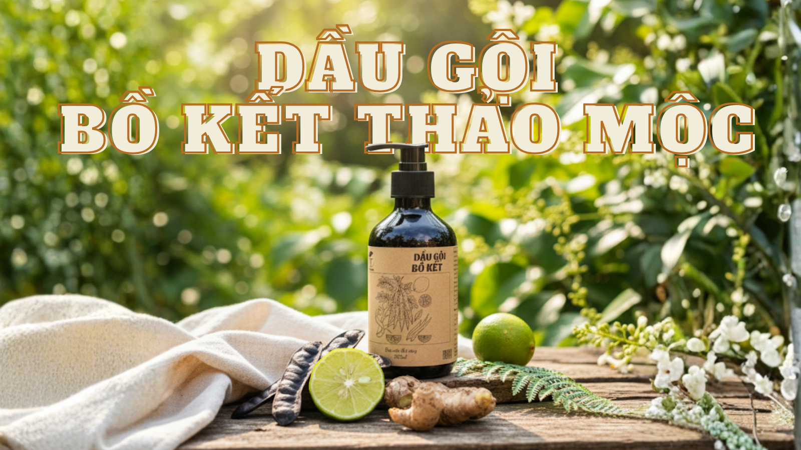 🌿 Dầu Gội Bồ Kết Thảo Mộc VHfresh – Bí quyết mái tóc suôn mượt từ thiên nhiên