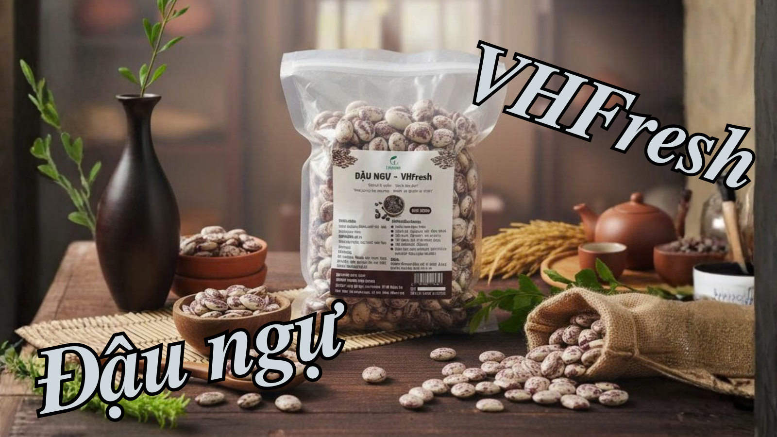 🌱 Đậu Ngự VHfresh – Hạt trắng ngà, vị bùi thanh, giàu dinh dưỡng